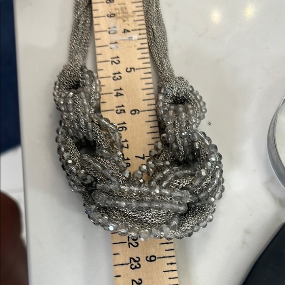 Banana Republic Silver Beaded Necklace - Picture 3 of 5